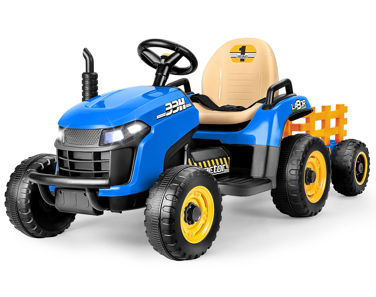 EastDoll 24V Ride on Tractor with Tippable Trailer