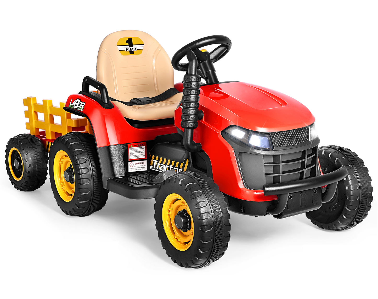 EastDoll 24V Ride on Tractor with Tippable Trailer