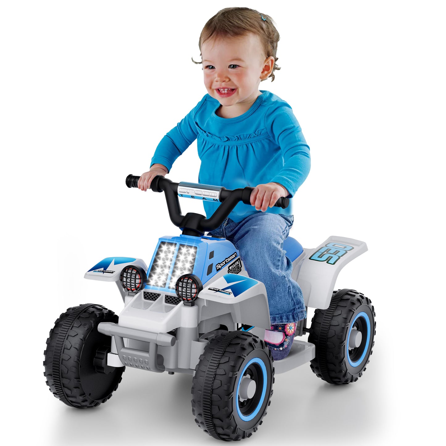 Eastdoll 6V 7Ah Ride on ATV for Toddlers, 2MPH, 55 Lbs