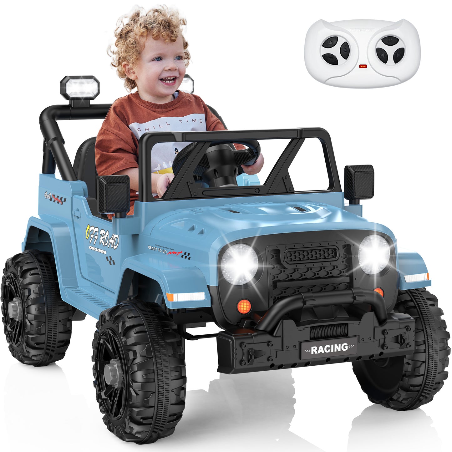 East doll 12V Ride on Car for Toddlers,Electric Power Track with Remote Control